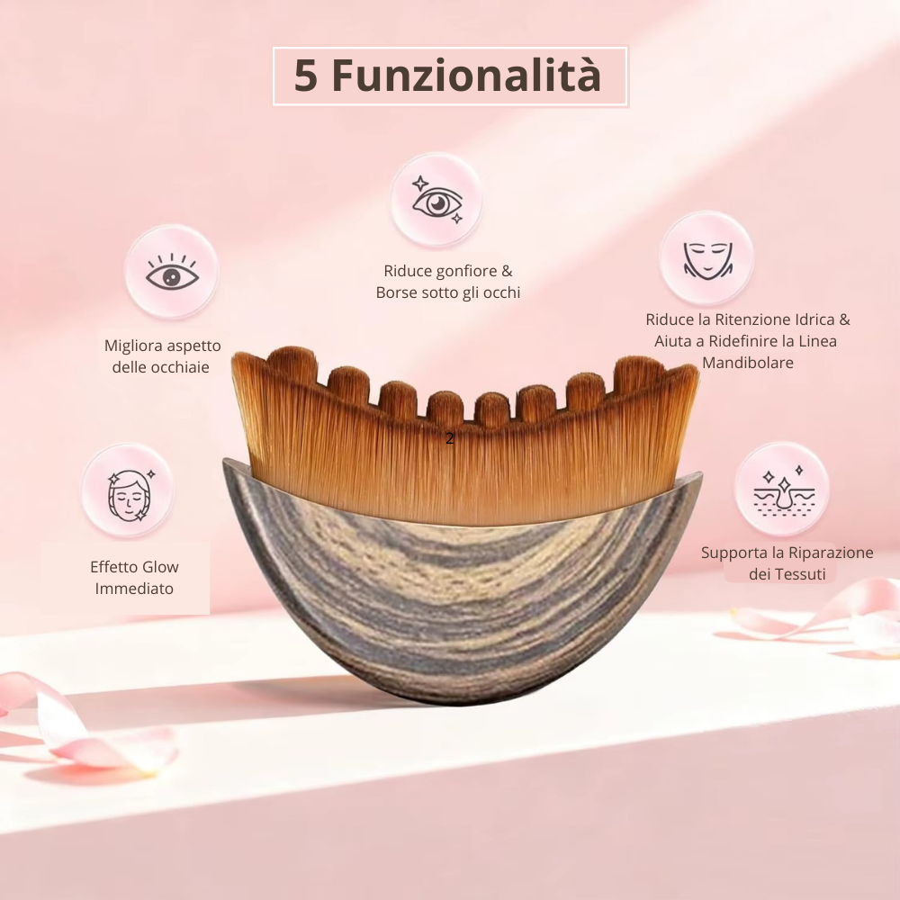 Spazzola Linfatica con effetto Gua Sha: Sculpting Viso Completo