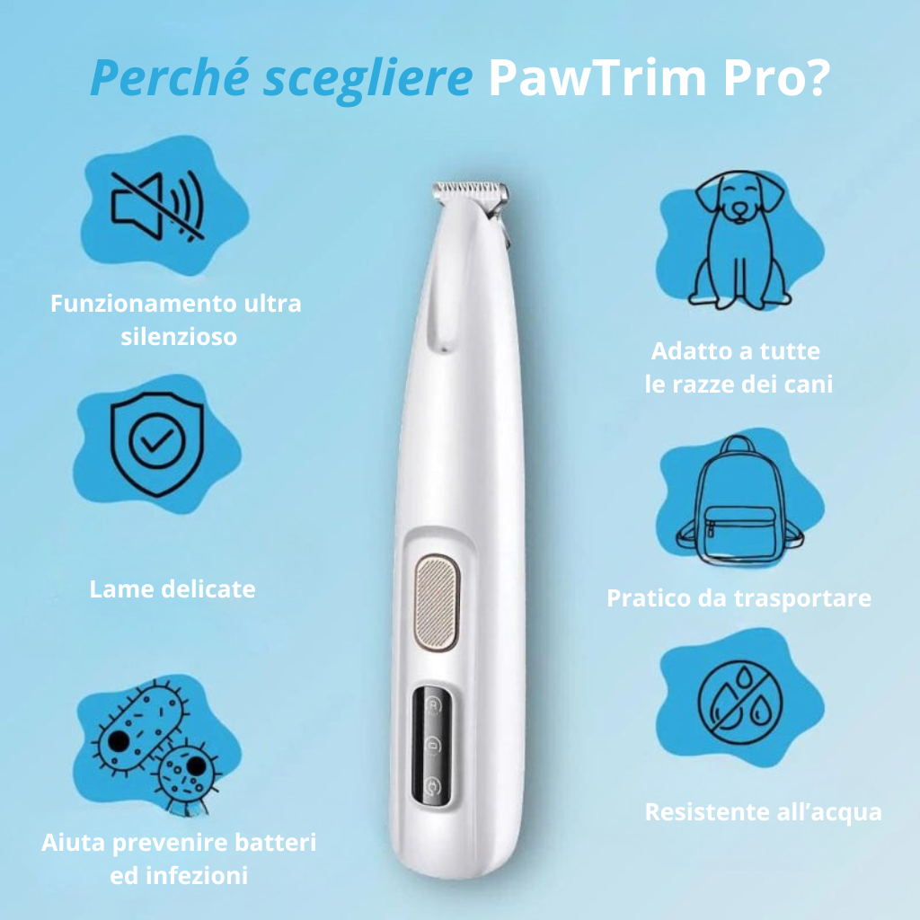 PawTrim Pro™ – Cura delle zampe senza dolore in pochi secondi