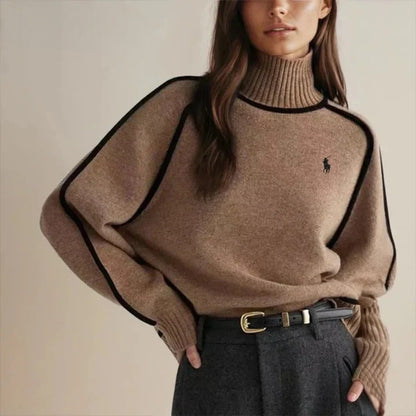 Maglione a Collo Alto in Maglia