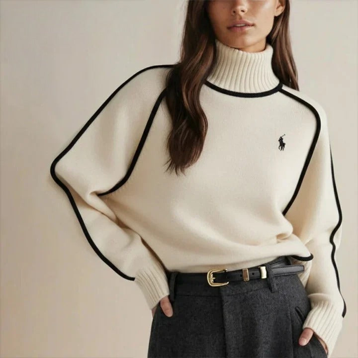 Maglione a Collo Alto in Maglia