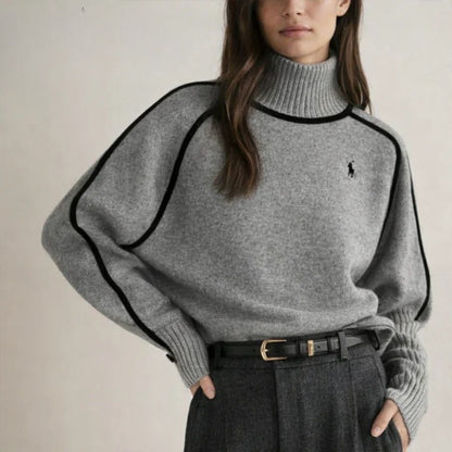Maglione a Collo Alto in Maglia