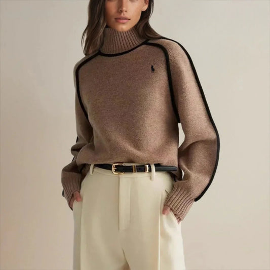 Maglione a Collo Alto in Maglia